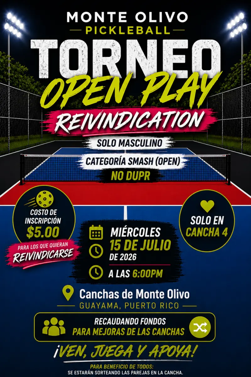 Monte Olivo Open Play (Cat:Smash) Masculino Reivindication